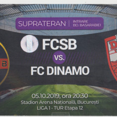 M5 - BILET ACCES PARCARE - FCSB STEAUA - FC DINAMO - 05 10 2019