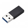 Adaptor MTP USB 3.0 la USB Type C,Metalic, Negru, Incarcare + Transfer Date
