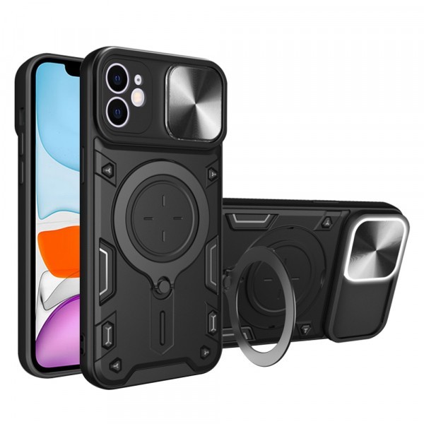Husa pentru Apple iPhone 11, Techsuit, CamGuard Pro, Neagra