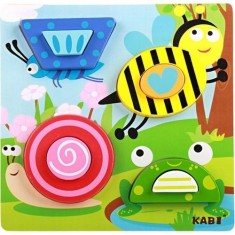 Puzzle 2D, lemn, vietuitoare