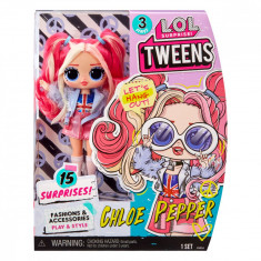 Papusa LOL Surprise Tweens S3, Chloe Pepper cu 15 surprize, 584056EUC