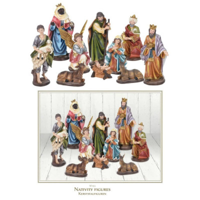 Ambiance Set figurine decorative de Crăciun Nașterea Domnului, 10 buc. foto