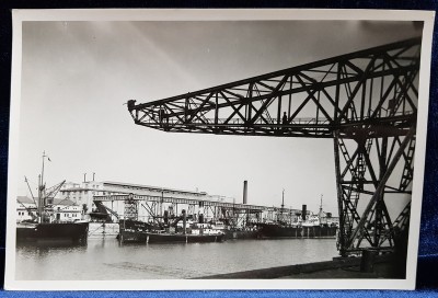 BRAILA , INSTALATII PORTUARE FOTOGRAFIE ATELIER PHOTO - PRESSE , MONOCROMA , PERIOADA INTERBELICA foto