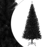 VidaXL Pom de Crăciun artificial cu suport, negru, 240 cm, PVC