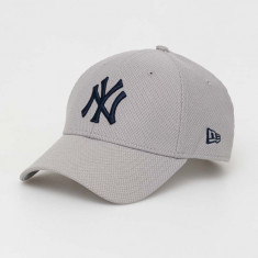 New Era sapca culoarea gri, cu imprimeu, NEW YORK YANKEES