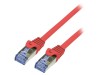 Patch Cord S/FTP Cat6a LSZH Roșu 10m 26AWG, Logilink