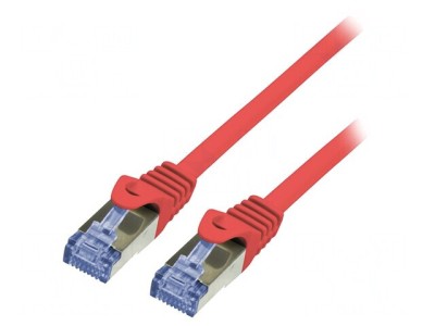 Patch Cord S/FTP Cat6a LSZH Roșu 10m 26AWG foto