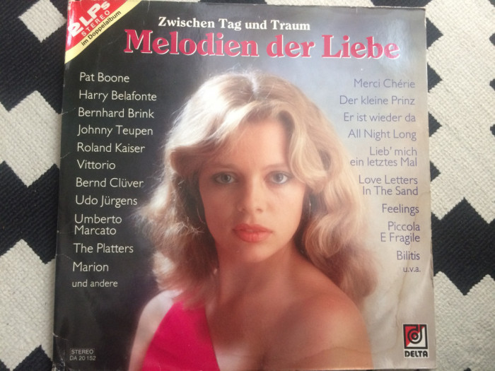 melodiile iubirii melodien der liebe dublu 2 disc vinyl selectii muzica pop VG+