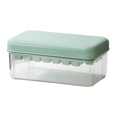 Set Cutie pentru Gheata, Cyrax, Uz Casnic, 1 Tavita pentru Cuburi, Capac Etans, Lopata, 23.5x13.3x10 cm, Verde
