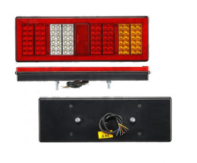 Stop spate lampa Universal, spate, omologare ECE, 24V, 375x130x40mm, led, cu luminade de mers inapoi,, Stanga , Dreapta foto