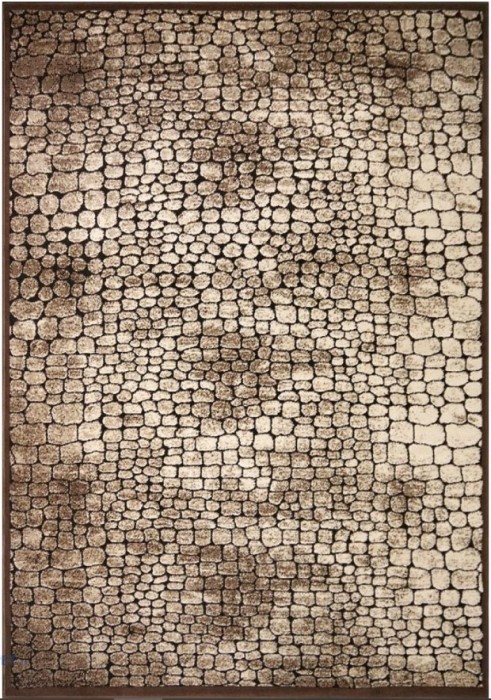 Covor Model Luna 1842-12, Marime 140 x 200 cm, Maro, Inaltime Fir 6 mm, Antialergic, Polipropilena, Living, Dormitor, Sufragerie, Birou