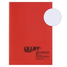 Caiet Matematica, Office Style, A5, Coperta Rosie, 50 File, Grosime 60 GSM