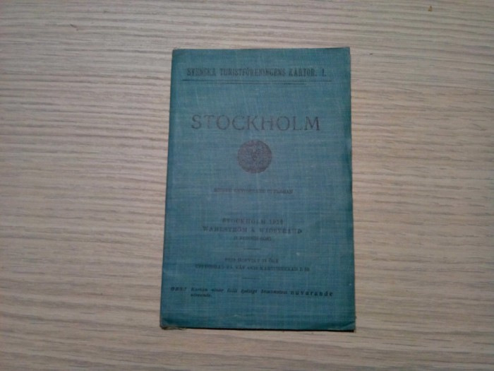 STOCKHOLM - SVENSKA TURISTFORENINGENS KARTA OFVER - Stockholm, 1916