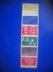 HOPCT TIMBRE SUEDIA MNH 1010 PREMIUL NOBEL CARNET -5 VALORI 1982-NESTAMPILAT