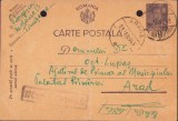 CP461 Carte poștală adresată lui Octavian Lupaș, Arad, 1943, Petre Sergescu, Circulata, Printata