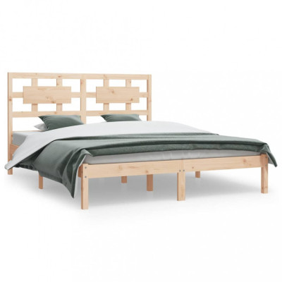 Cadru de pat, 120x200 cm, lemn masiv de pin foto