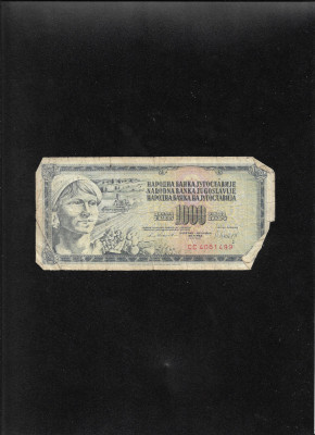 Iugoslavia Yugoslavia 1000 dinara dinari 1981 seria4061499 uzata foto