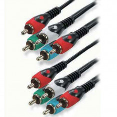 Cablu coaxial 5 x RCA tata - 5 x RCA tata, lungime 15 m foto