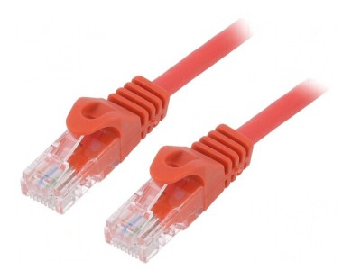 Patch cord roșu U/UTP Cat6 5m foto