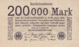 Bancnota Germania 200.000 Marci 1923 - P100 XF ( vezi descriere )