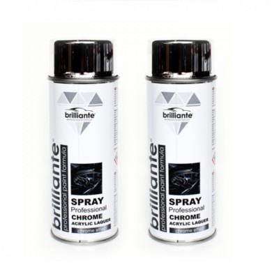 Pachet 2 x Vopsea Spray Brilliante Crom Argintiu 400 ml foto