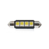 Led bec T10x39 4X5050 alb rece CanBus vrac
