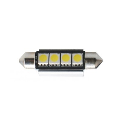 Led bec T10x39 4X5050 alb rece CanBus vrac foto