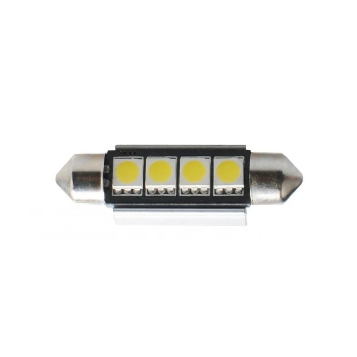 Led bec T10x39 4X5050 alb rece CanBus vrac