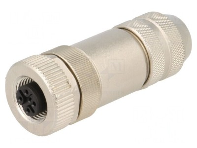 Mufă M12 5 PIN Mamă Profibus IP67 Dreaptă Pe Cablu 4A foto