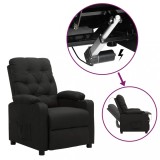 VidaXL Fotoliu cu ridicare, negru, material textil