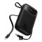 POWER BANK Baseus Qpow2 Digital Display, 10000mAh, 30W, 2 x USB Type-C output/input, 1 x USB, include cablu USB Type-C la USB Type-C 30cm, negru, &quot;P10