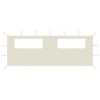 Gossi perete lateral foisor cu ferestre, 6x2 m, crem
