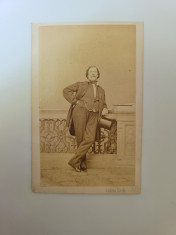 RARA Foto CDV, Personalitate, Julius Leth, Viena, semnata si datata mai 1864! foto