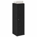vidaXL Dulap de baie cu suport role, negru, 20,5x22x72 cm