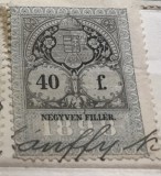 Timbre Austroungaria 1898 40 Filler