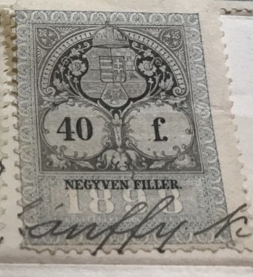 Timbre Austroungaria 1898 40 Filler foto