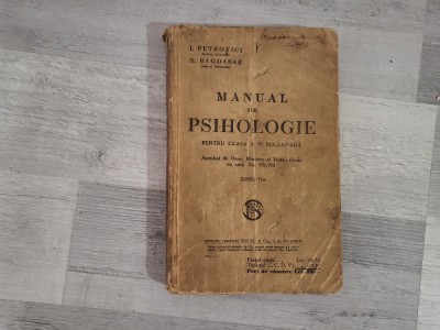 Manual de psihologie pentru clasa a VI secundara-I.Petrovici,N.Bagdasar foto