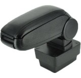 Cotiera Auto Premium Dedicata Skoda Fabia 2014-2019 ALM, Negru, Rabatabila, Spatiu Depozitare Captusit