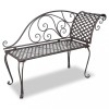 Gossi banca sezlong de gradina, maro invechit, 128 cm, otel