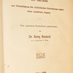 Carte veche religioasa - vechea și noua credință Viena 1908