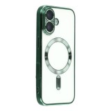 Husa compatibila cu IPhone 17, ALC MOBILE, pentru telefon mobil cu protectie pentru camera, Tehnologie MagSafe, rezistenta la socuri, contur Verde