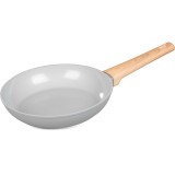 Tigaie ceramica cu maner lemn, rotunda, 24 cm, MagicHome Harmony