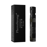 Mostră parfum cu feromoni PHEROSTRONG Elixir, pentru bărbați, cu note de lemn de santal, ylang-ylang și trandafir bulgar, 2 ml