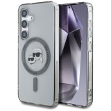 Husa pentru Samsung Galaxy S25 Plus - Karl Lagerfeld IML MagSafe (KLHMS25MHLSKCK) - Metal Karl&amp;Choupette Head