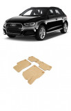 Cumpara ieftin Set covorase cauciuc tip tavita Bej Audi A 3 2012-2020