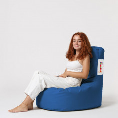 Fotoliu puf, Bean Bag, Ferndale Lina, 70 x 80 cm, poliester impermeabil, albastru