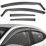 Set Paravanturi Auto Ford Fusion 2002-2012 Hatchback pentru Geamuri Fata-Spate WindDeflectors, Heko