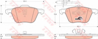 Set placute frana,frana disc SEAT ALHAMBRA (7V8, 7V9) (1996 - 2010) TRW GDB1460 foto