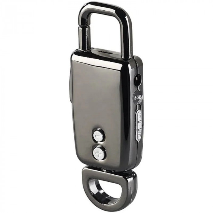 Breloc Reportofon iUni BR11, 8GB, MP3 Player, Black