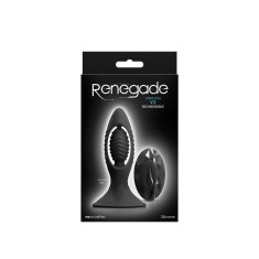 Renegade V2 - Dop anal cu telecomandă, negru, 11.2 cm